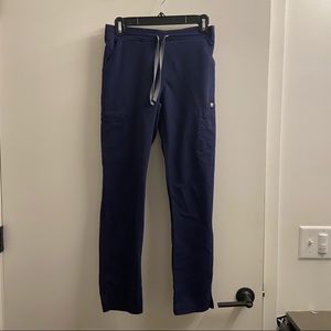 Classic Navy Blue Figs Yola Scrub Pants XS